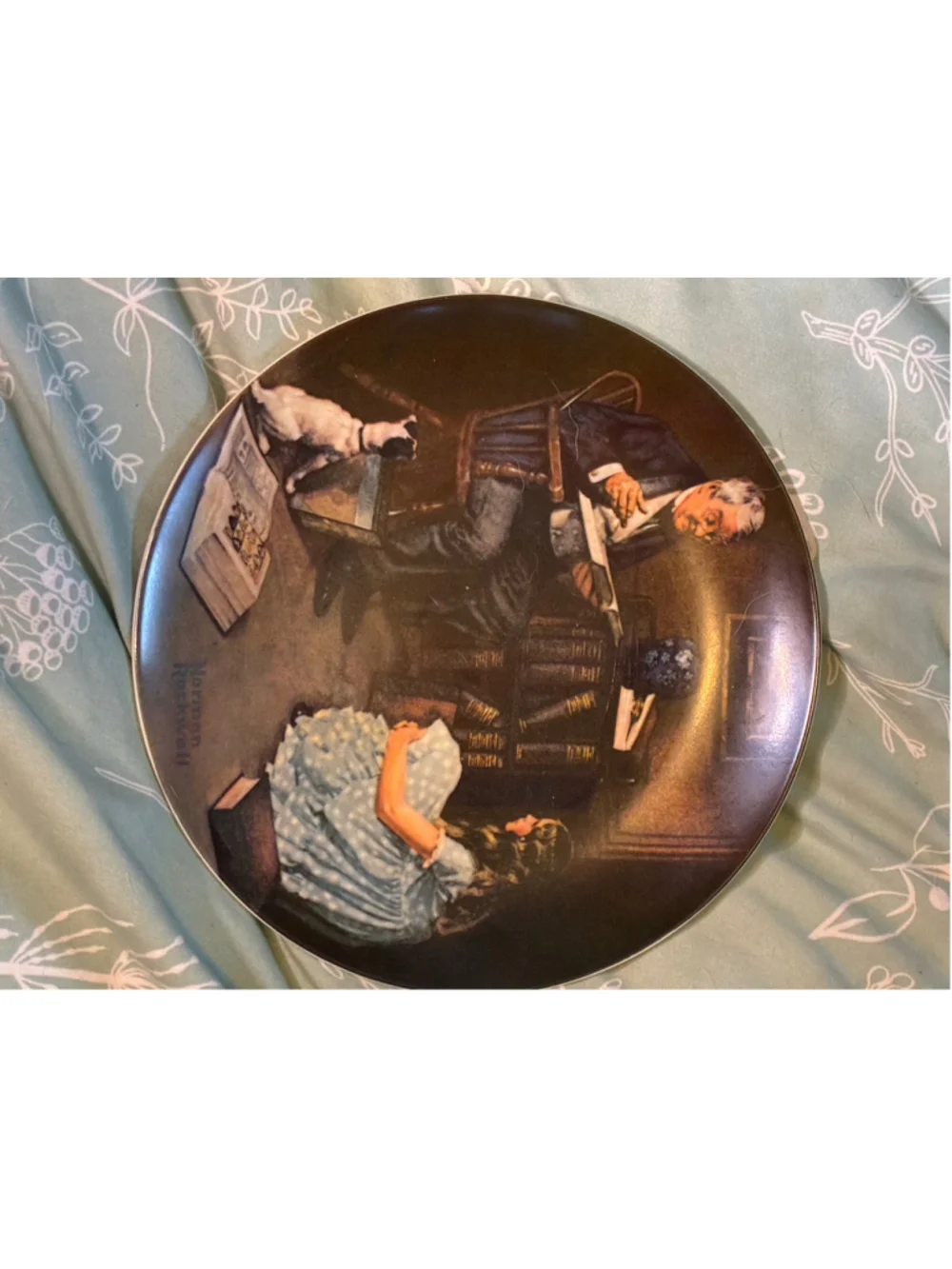 Norman Rockwell Decorative Collector Plate One Size Black Blue